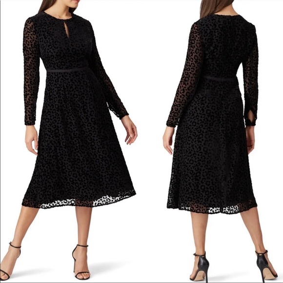 Boden Dresses & Skirts - Boden Marie Devore Dress Chic Leopard Black Size 4